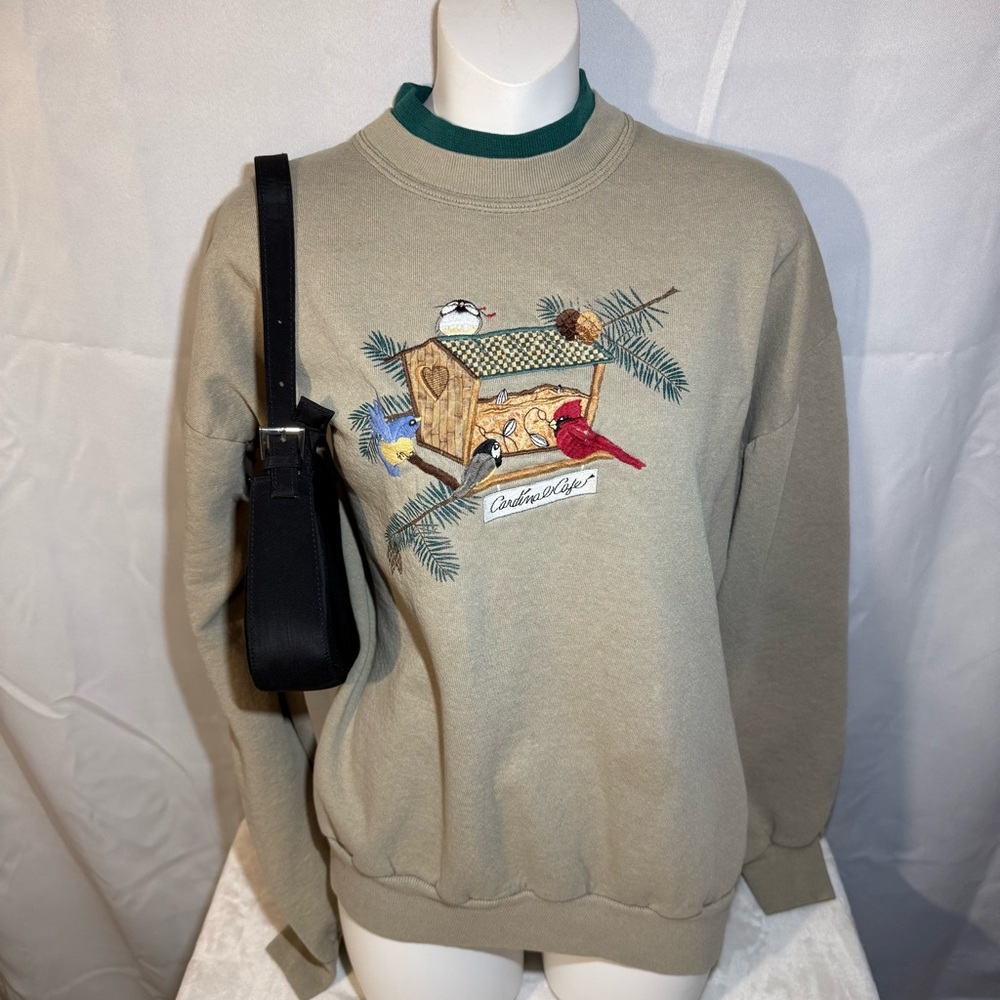 Vintage Morning Sun Top Stitch Cardinal Cafe‎ Sweatshirt XL